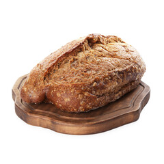 Fresh loaf of bread isolated on white