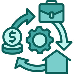 Life Cycle Cost solid icon