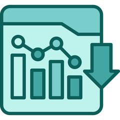 Degradation solid icon