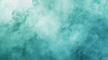 Teal Smoke Background Texture, Abstract Fog Effect For Graphic Design & Compositing. Digital Art Backdrop