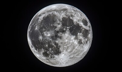 Obraz premium A large, full moon is in the sky