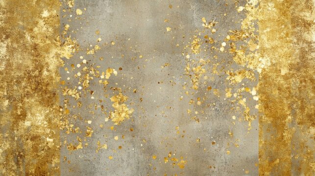 Abstract Gold And Gray Metallic Texture Background
