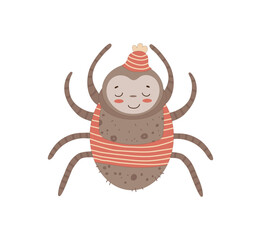 Cartoon Spider in Hat
