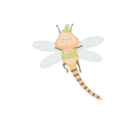 Cute Cartoon Dragonfly