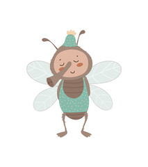 Cartoon Fly with Wings