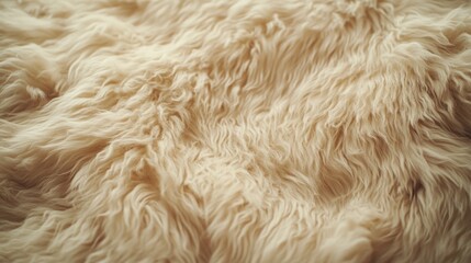 Soft Cream Colored Fur Texture Background