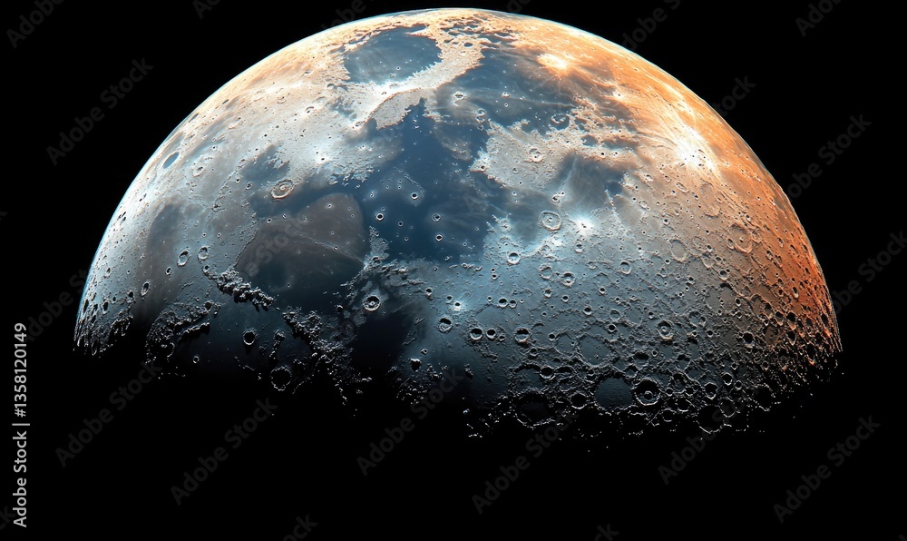 Wall mural a close up of the moon with a dark background