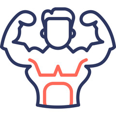 Gymnastics line color icon