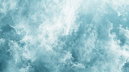 Abstract Teal Clouds Texture, Watercolor Background, Ink Marble Pattern, Paint Swirl, Fantasy Sky, Artistic Design, Liquid Art, Cyan Fluid Backdrop