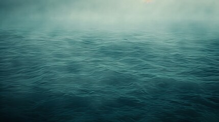 Abstract Teal Ocean Waves Background - Serene Sea Surface Texture