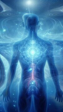  Body aura spirit and human energy  vertical video