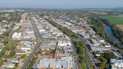 The Victoran Gippsland town of  Bairnsdale. and the Mitchell river.