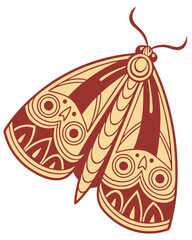 Boho Line Art Vector Illustration