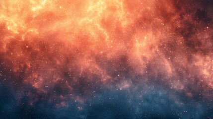 Fototapeta premium Fiery Cosmic Nebula: Abstract Galaxy Background With Stars And Space Dust, Universe Dreamscape