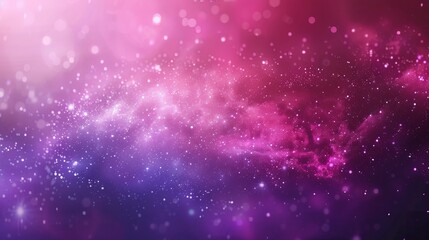 Obraz premium Pink Galaxy Abstract Background, Nebula Space With Glitter Stars, Cosmic Dust, Fantasy Universe Backdrop
