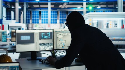 Masked worker in photovoltaics factory commits corporate espionage, stealing proprietary technology...