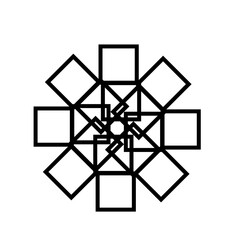 Abstract vector isolated ornament islamic geometry decorative contour lines