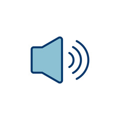 Speaker icon vector isolated on white background. Volume icon. Loudspeaker icon vector. Audio. Sound