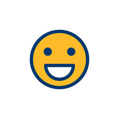 Smile icon vector isolated on white background. Smile vector icon. Emoticon Icon vector. Emoji