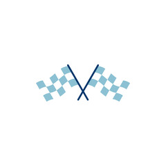 Race flag icon vector isolated on white background. Competition sport flag line vector icon. Racing flag. Start finish flag. Checkered. Start