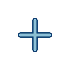 Plus Icon vector isolated on white background. Add plus icon. Addition sign. Medical Plus icon
