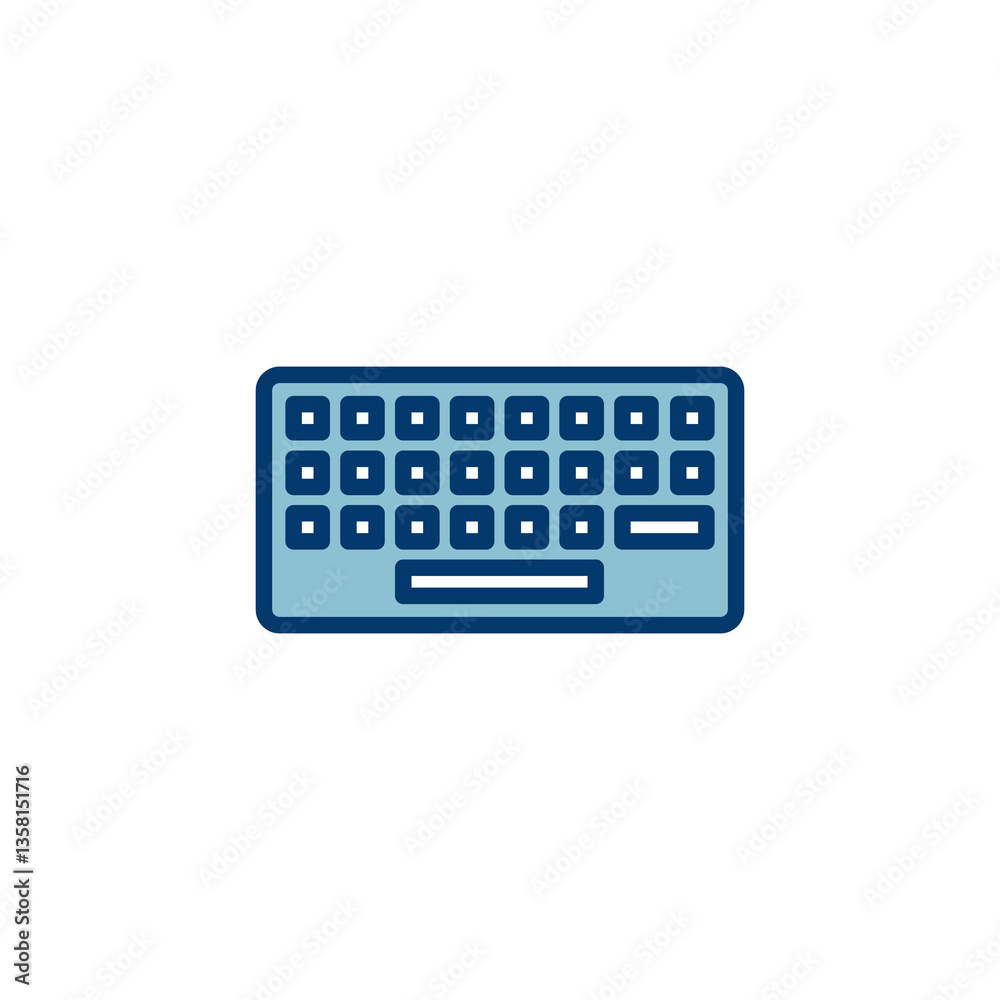 Fototapete keyboard icon vector isolated on white background. keyboard vector symbol