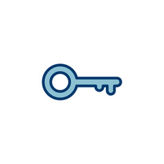 Key icon vector isolated on white background. Key vector icon. Key symbol. security