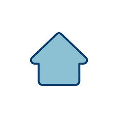 Home icon vector isolated on white background. House vector icon. Address