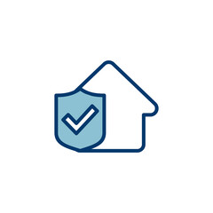 House insurance icon vector isolated on white background. house protection icon.