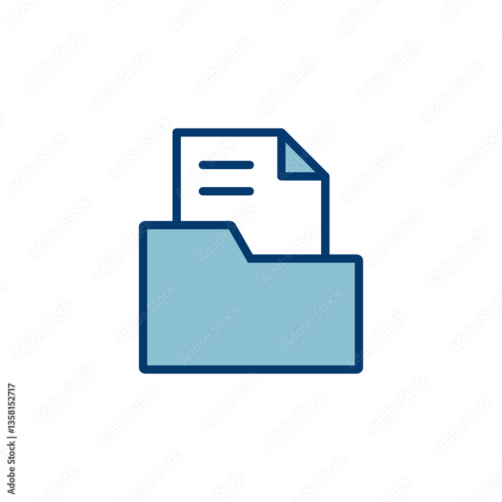 Poster folder icon vector isolated on white background. folder and documents icon. icon archive
