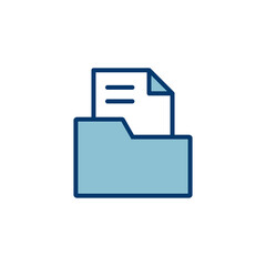 Folder Icon vector isolated on white background. Folder and documents Icon. icon archive
