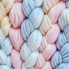 A bunch of yarn with different colors