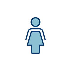 Female icon vector isolated on white background. woman icon vector