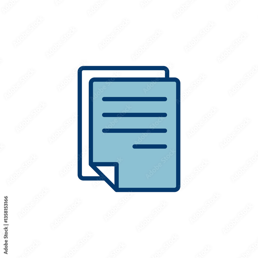 Poster document icon vector isolated on white background. paper icon. file icon