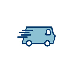 Delivery Icon vector isolated on white background. Fast Delivery Icon. Fast shipping delivery truck. Truck icon delivery