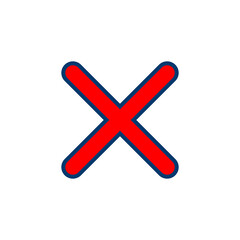 Fototapeta premium Close icon vector isolated on white background. Delete icon. remove, cancel, exit symbol