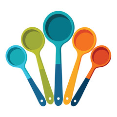 colorful plastic spoons