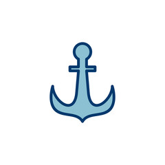 Anchor icon vector isolated on white background.Anchor symbol logo. Anchor marine icon.