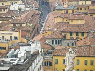 Fototapeta premium Panorama of Bologna city center, Italy