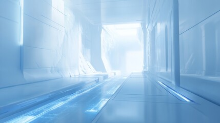 Obraz premium Futuristic White Corridor