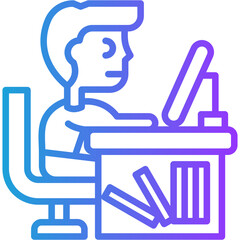 Workload Automation line gradient icon