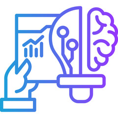 Ai Solutions line gradient icon