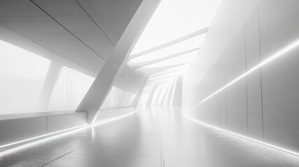 Fototapeta premium White Futuristic Corridor