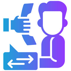 Support Automation glyph gradient icon