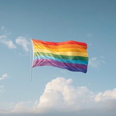 Rainbow Flag Sky Pride Freedom.