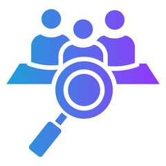 Human Resource glyph gradient icon