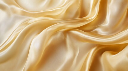 Golden Yellow Silk Fabric Drape Texture