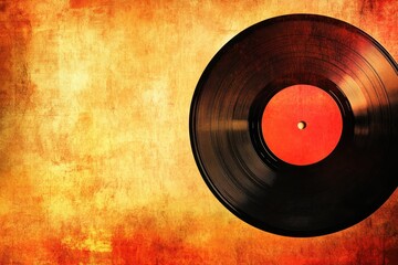 Obraz premium Vintage Vinyl Record on Grunge Background.