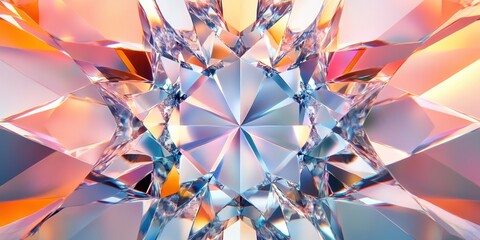 Dazzling Diamond's Facets: A mesmerizing close-up of a diamond, showcasing its intricate facets and the way light dances within, creating a spectacle of brilliance.