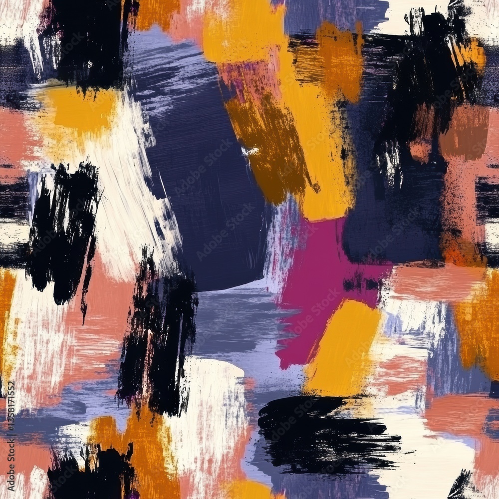 Poster expressive abstract pattern with bold strokes and rich colors showcasing dynamic artistry and textur